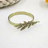 Anillo para Servilleta Hoja Seca Estilo Bosque de Gama Alta Transfronterizo Hotel Anillo para Servilleta Hoja Retro Fabricante de Anillos para Servilleta Venta al por Mayor