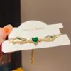 Pulseira Puxável Coração de Zircônia Estilo Palácio Levemente Luxuosa Retrô Francês Exquisite Alta Qualidade Temperamento Nicho Joia de Mão para Mulheres