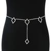 Acessórios de Moda Transfronteiriços Bikini Criativo Corrente de Cintura Corporal com Strass Pingente de Coração Corrente de Cintura Geométrica para Saia Calça Decoração