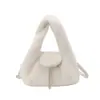 Bolsa de Mão Fofa Estilo Coreano Nicho Feminina Outono 2026 Nova Bolsa Tote de Pelúcia Leve de Luxo Bolsa de Ombro para o Trabalho