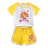 Traje de Verano para Niñas del Equipo Wang Wang 2022 Nuevo Estilo Moderno Traje Infantil de Manga Corta para Niñas Traje de Dos Piezas para Niños Pequeños y Medianos