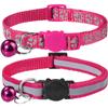 Collar reflectante de 2 piezas para gato de gran venta en Amazon, adecuado para mascotas pequeñas, hebilla de seguridad ajustable, cascabel