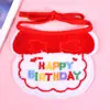 Toalla para Saliva de Mascota Bufanda Sombrero Lindo de Cumpleaños Perro y Gato Bordado Bufanda Babero Decoración de Fiesta Sombrero de Cumpleaños