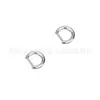 Aretes de Titanio F136 Aleación G23 de Aguja Recta Forma de D Tachuelas para Lóbulo de la Oreja Anillo Liso para Nariz Labio Puños para Oreja Piercing Geométricos