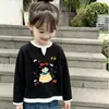 Camiseta Elegante de Manga Longa para Meninas, Novo Estilo Primavera/Outono, para Crianças Médias e Maiores, Malha Waffle Falsa Duas Peças Casual Versátil Gola Redonda Camada Base