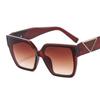 Nuevas gafas de sol de moda coreana para hombres y mujeres, con protección UV en colores europeos y americanos, montura grande, 9555