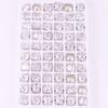 Fertilizante de gemas Yongjia, cuadrado, blanco, estrella, circonio, taladro para uñas, piedra desnuda, cristal, circonio, accesorios de bricolaje, piedra inferior chapada, venta al por mayor