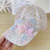 Gorra de Béisbol para Mujer Estilo Nuevo con Lentejuelas, Malla Transpirable, Diseño Floral, Protección Solar, Estilo Dulce