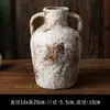 Vaso de Cerâmica Estilo Wabi-Sabi Retrô para Entrada de Casa, Gabinete de TV, Pote Manchado de Grés Antigo, Decoração para Arranjo de Flores de Pousada, Enfeites
