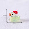 Micro paisaje lindo luminoso sombrero de Navidad patito jardinería bola de cristal paisaje accesorios de decoración escritorio pequeños adornos