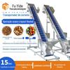 Esteira Transportadora para Alimentos Processados, Elevador Automático de Grande Ângulo com Alimentação Personalizada, Transportador de Corrente Plástica