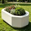 Superfície Jateada Fosca Vaso de Flores de Cimento GRC Impermeável Resistente a Manchas Fácil de Limpar Paisagismo de Pátio Villa Vaso de Flores para Plantio Personalizado