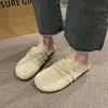 Sapatos Birkenstocks Femininos Verão 2025 Novo Estilo Outwear Retrô Bico Redondo Combina com Tudo Mori Muller Chinelos Meio Baotou