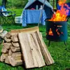 Madera Qinggang duradera y de larga combustión, adecuada para fogatas al aire libre, fogatas de campamento y estufas; ideal para calentar y encender fuegos; madera seca y dura