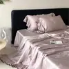 Juego de Edredón de Verano Lf Grado 100S Tencel de Cuatro Piezas con Volantes Franceses, Edredón Refrescante de Seda de Hielo para Aire Acondicionado, Edredón de Verano de Seda de Mora