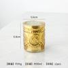 Portavelas de Vidrio Electrochapado Taza Pequeña Redonda para Velas Decorativo para el Hogar y Casas de Huéspedes Taza de Vidrio Electrochapado con Color en Spray