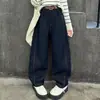 Calça jeans forrada de fleece para meninas outono e inverno, calça casual infantil, calça comprida, roupa de inverno, calça banana larga e grossa, jeans do papai