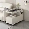 Nova mesa de centro móvel para espaços pequenos, armário lateral para sala de estar, armário de sofá, armário lateral inteligente de luxo leve, mesa lateral minimalista moderna