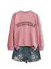 Amazon eBay Estação Independente Casual Simples Novo Moletom Estético Esportivo Feminino Com Letra Comércio Exterior