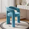 Banqueta de Maquiagem da Moda para Quarto de Menina, Banqueta de Maquiagem de Luxo Leve para Closet, Cadeira de Manicure com Encosto, Cadeira de Designer com Encosto Alto