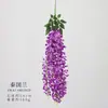 Flores artificiales moradas personalizadas para bodas, decoración de hoteles, paisajismo, caminos florales decorativos, paredes de flores, flores falsas, arreglos florales de plástico