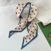 2023 Super Hada Azul Etéreo Pañuelo Pequeño de Seda Estilo ins para Mujer Cinta Larga Corbata para Bolso Diadema Pañuelo de Seda Imitación Primavera y Verano
