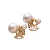 Pendientes Colgantes Dorados de Caballo del Zodiaco con Perlas de Imitación, de Moda, de Alta Gama, de Nicho, Únicos, Hermosos Pendientes