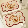 Nueva Alfombrilla de Baño Tejida de Lana Sintética, Alfombrilla Absorbente Antideslizante, Alfombrilla para Pies Resistente a Manchas de Baño con Dibujos de Ventilación y Lodo Diatomeas
