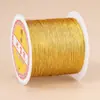 Nuevo rollo pequeño de hilo dorado y plateado para tejido DIY hecho a mano, bordado, pulsera, cuerda de mano, ensartado de cuentas y accesorios de joyería