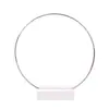 Guirnalda DIY Base de Madera Blanca Anillo de Hierro Plateado Atrapasueños Adornos para Mesa de Comedor Decoración Navideña de Boda