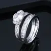 Anel duplo de diamante da moda europeia e americana transfronteiriço anel metálico de cobre puro atmosférico joia anel de casal com temperamento geométrico