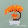 Bonsái de simulación flor artificial planta decorativa bonsái paisaje interior mini cerezo adornos creativos Planta en maceta de loto