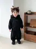 Conjunto de chapéu divertido e moletom estilo coreano para bebês e crianças pequenas, fofo e peculiar, sportswear casual de outono de corte solto para meninos e meninas