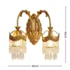 Luminária de parede retrô estilo europeu toda em cobre Lâmpada frontal para espelho de corredor de vila Iluminação decorativa para parede de fundo de sala de estar, sala de jantar, quarto Lâmpadas
