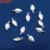 Plata de Ley Colgante Pequeño Flor Hoja Submarina Charm Colgante de Plata de Ley Blanca Materiales para Abalorios Hechos a Mano DIY Accesorios