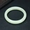 Pulsera de jade sintético al por mayor Pulsera de jade Hetian Jade Blanco de jade pulsera de cristal color jade de imitación suministro para puesto de pulseras de jade para mujer
