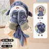 Chapéu cachecol para bebê tudo-em-um outono e inverno chapéu infantil chapéu de inverno masculino quente de pelúcia proteção para as orelhas chapéu de estudante fofo