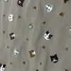 En Stock Tela Bordada de Algodón y Lino Estilo Japonés de Dibujos Animados Bordado Acolchado para Bolsas, Chalecos, Manualidades DIY Bordado Plano