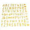 Pó glitter adesivos tridimensionais grátis adesivos brilhantes DIY letras e números em pó dourado adesivos autoadesivos