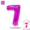 Comercio Exterior Nuevo Modelo 32 pulgadas Versión Americana Mediano Digital Globo de Película de Aluminio Tapa Dura 80cm Oro Rosa Decoración de Fiesta de Cumpleaños