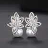 Venda Direta de Fábrica Cao Shi Brincos Estilo Mais Vendido Flor Pérola Imitação Design Marquise Joias Estilo Luxo Acessível