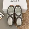 Zapatos casuales cómodos para mujer 2026 Zapatos Mary Jane transpirables estilo ballet de verano con bloques de color nuevos zapatos de tira cruzada de suela suave