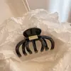 Pinza Grande para el Cabello Grueso ~ Pinza Retro de Acrílico para Mujeres en la Parte Trasera de la Cabeza, Pinza de Tiburón Simple con Acabado de Alta Gama