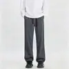 Nuevos Pantalones de Seda de Hielo de Secado Rápido para Hombre, Modernos, Finos, Deportivos, Pierna Recta, Holgados, Color Sólido, Versátiles, Casuales para Adolescentes