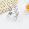 Broche Vintage con un Elegante Diseño de Rama, Anillo para Servilleta, Soporte para Servilletas, Versátil y Elegante con Pedrería