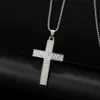 Novo Pingente de Cruz Retrô da Moda Tendência de Rua Hip-Hop Colar Versátil Personalizado Corrente de Suéter de Aço Titânio Masculino e Feminino
