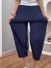 Pantalones Harem Cropped de Globo para Mujer, Novedad de Otoño Tallas Grandes Sueltos Adelgazantes de Secado Rápido tipo Zanahoria, Pantalones Casuales Deportivos