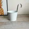 Cesta Metálica Colgante de Fábrica Balcón Gancho Desmontable Colorido Maceta Pequeña de Lata Cubo Colgante Maceta Colgante Cubo de Lata