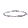 Pulseira de Raquete de Tênis com Broca de Zircônia Estilo Europeu 4.0 Cor Retenção 18K Fileira Única Joia Fronteira Amazon Hip Hop Mercadorias de Comércio Exterior