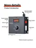 Controlador de Velocidade de Motor AC 220V Inglês 10000W Ventilador Soprador Interruptor de Controle de Velocidade Controle de Temperatura Dimerização com Voltímetro
